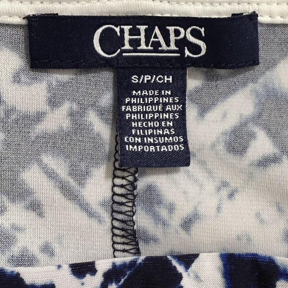 Ralph Lauren Chaps Dress Women's Small Multicolor Abstract Ruched Casual Career - Picture 6 of 9
